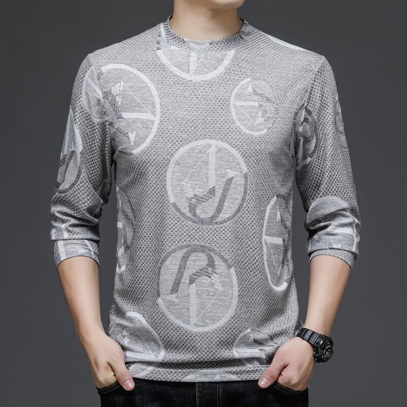 COODRONY Autumn And Winter Crewneck Top Men's Daily Casual Loose Sweatshirt Unique Printed Design High-end Long Sleeves W7049