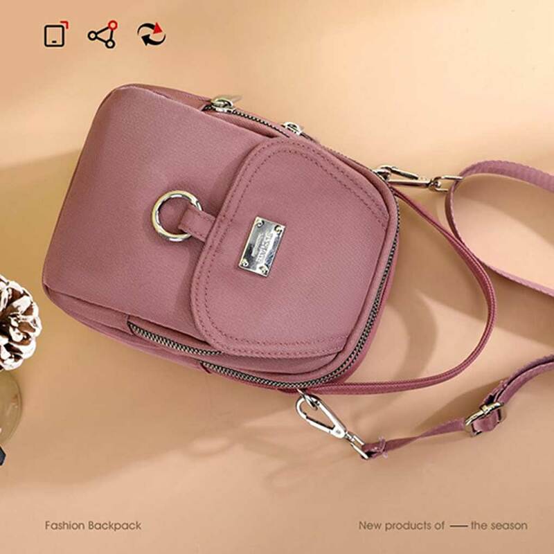 Женская сумка, сумка через плечо, сумка для телефона, ключей, сумка для покупок, однотонная Повседневная нейлоновая декоративная сумка с карманами
