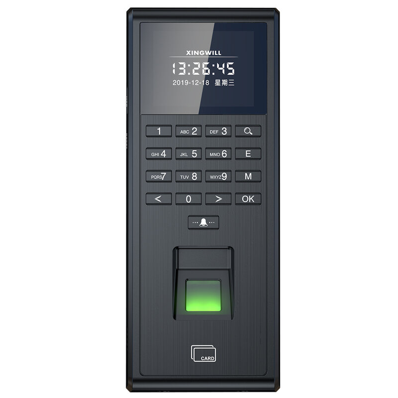 TCP/IP Fingerprint Time Attendance Machine RFID 125KHZ for Smart Door Access Control System Kit Standalone Keypad 1000 Users