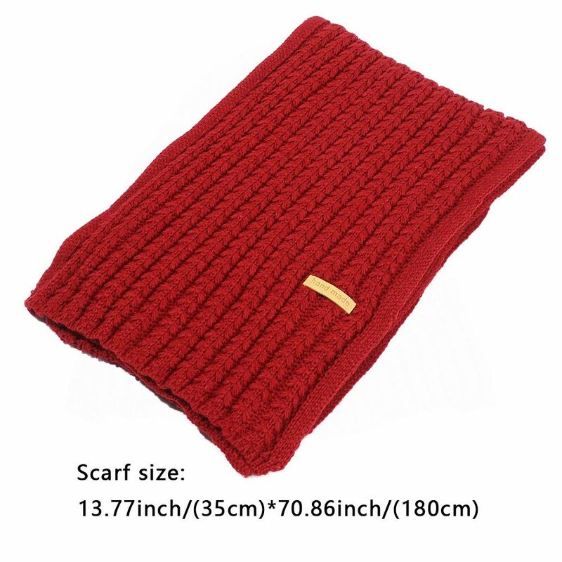 Thickened Knitted Scarf Fashion Vintage Outdoor Bandelete Wraps Winter Warm Women Scarf Male and Female