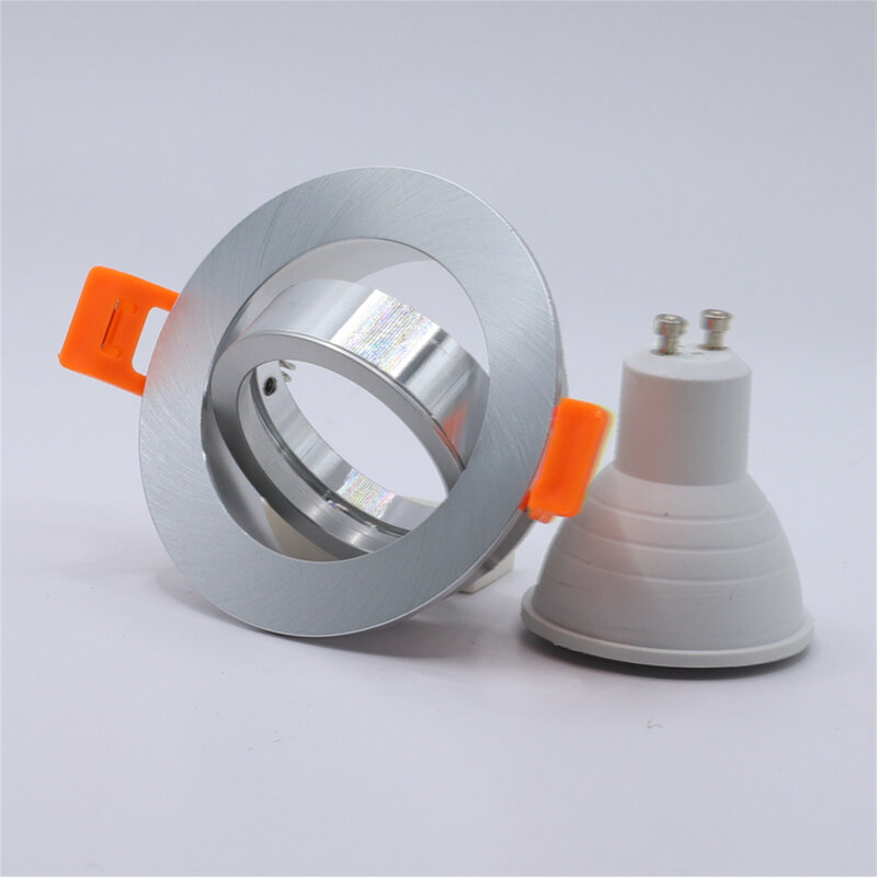 Focos de fijación GU10 y MR16 de forma redonda, focos Led ajustables, accesorios de luces descendentes de aluminio