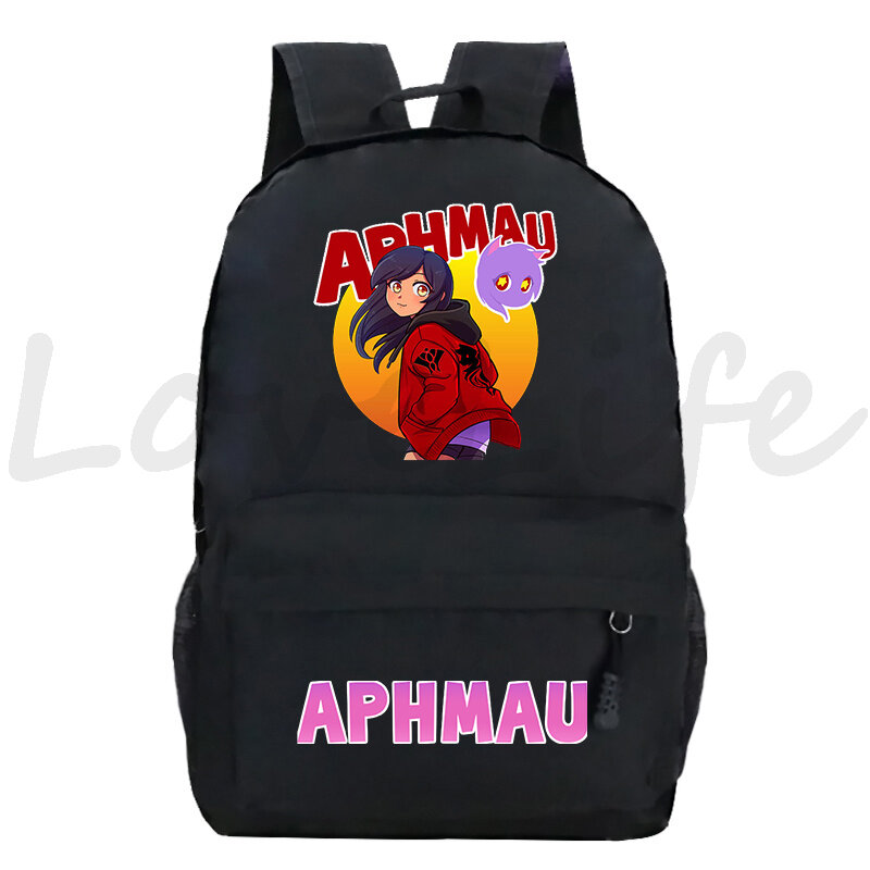 Cartoon Aphmau Backpack Kindergarten Bookbag First Grade Student 3-6 Children's Load Reduction School Bags Kids Nylon Backpacks