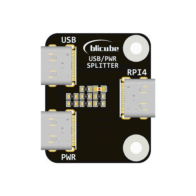 ตัวแยกไฟ USB สำหรับ Raspberry Pi รุ่น Blikvm & pikvm "KVM over IP" HDMI-Compatible CSI 1 IN 2 Type-C Power Splitter