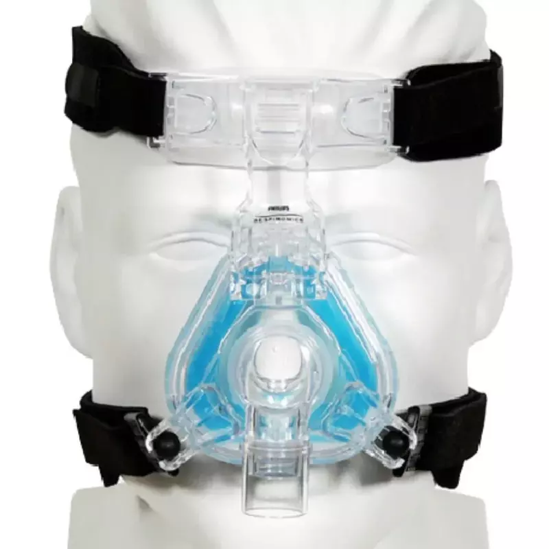 Mascarilla médica Original con ventilador para la nariz, máscara de Gel de silicona azul, antironquidos para la cabeza