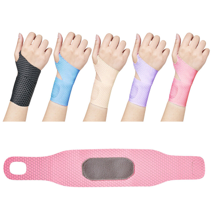 1pcs Adjustable Wristbands Safety Wrist Support Bracer Gym Sports Wristband Carpal Protector Breathable Injury Wrap Band Strap