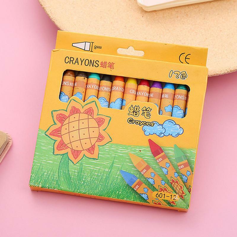 24 Color Crayons Toddler Set Assorted Colors Environmental Friendly Odorless Color Creation And Graffiti Art Crayons For Gift