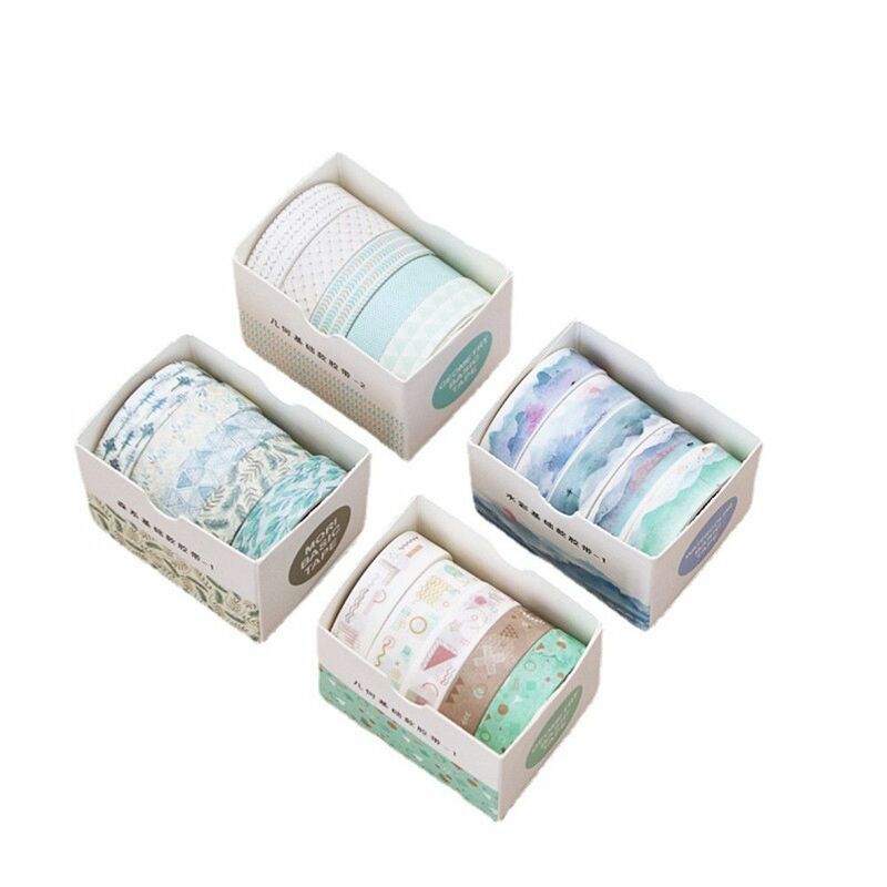 5 rotoli/scatola carino cancelleria scuola decorativo Scrapbooking nastro adesivo adesivo Washi Tape