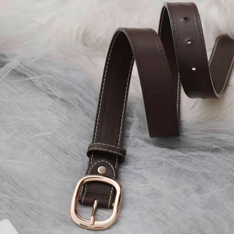 حزام نسائي مثقوب ، حزام متعدد الاستخدامات ، مصمم علامة تجارية مشهورة ، أزياء فاخرة ، جودة عالية ، جديد ،