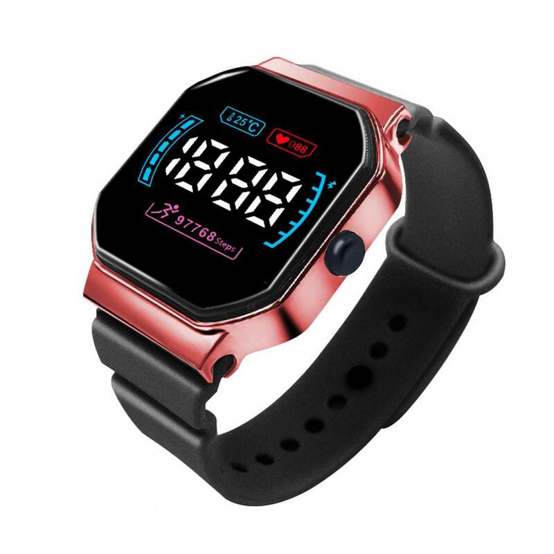 Digital Sports LED Dial Watch com Font Display, confortável relógio de pulso para estudantes, correndo Dial, confortável desgaste