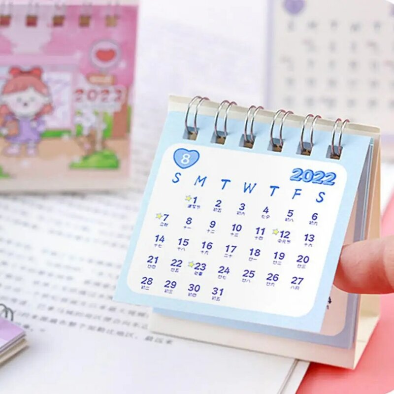 Pratica ampia applicazione Cartoon Girl Print pagina liscia tornitura 2023 calendario da tavolo materiale scolastico