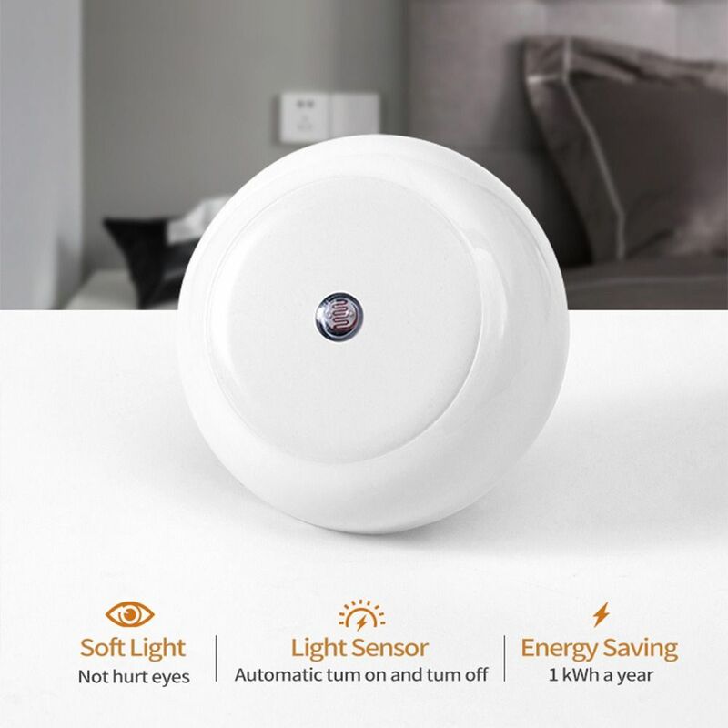 Energy Saving Socket Night Light, Decore Inteligência, Iluminação LED, Indução Controlada, Quarto