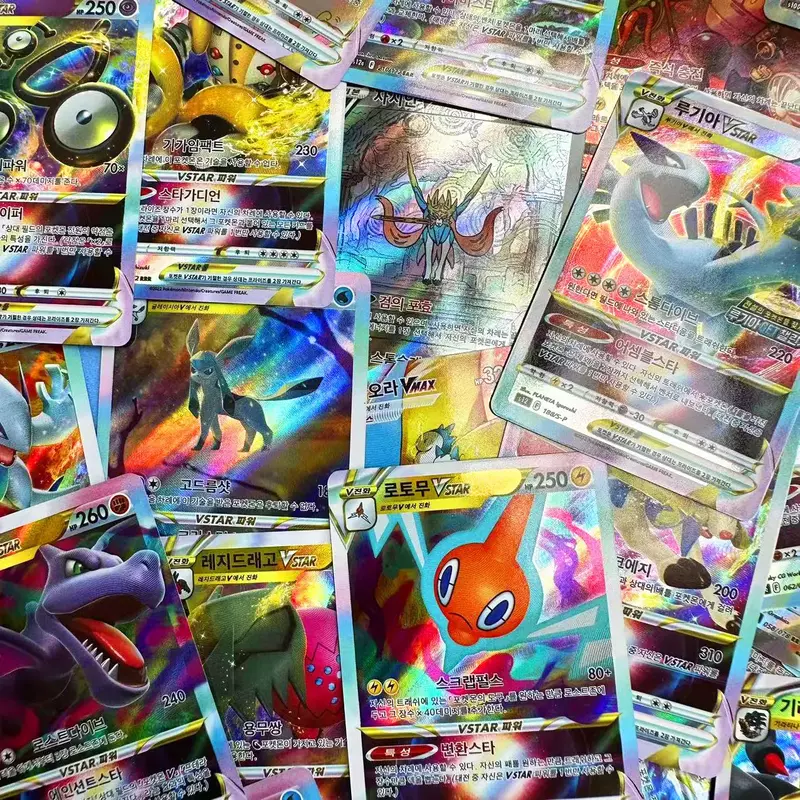 Cartas de Pokémon coreanas, VStar Vmax Box TAG y Moon Evolutions, brillantes, 25 piezas/50 piezas/100 piezas, juego de Pokémon Gx, juguetes para niños