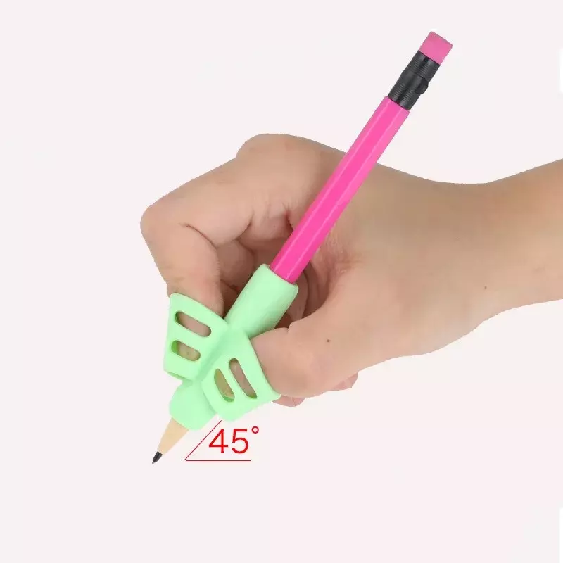 3 sztuk/zestaw miękka krzemionka ołówek chwyć dwa palce żel długopis uchwyty dzieci pisanie szkolenia narzędzie do korekcji długopisy gospodarstwa na prezenty dla dzieci