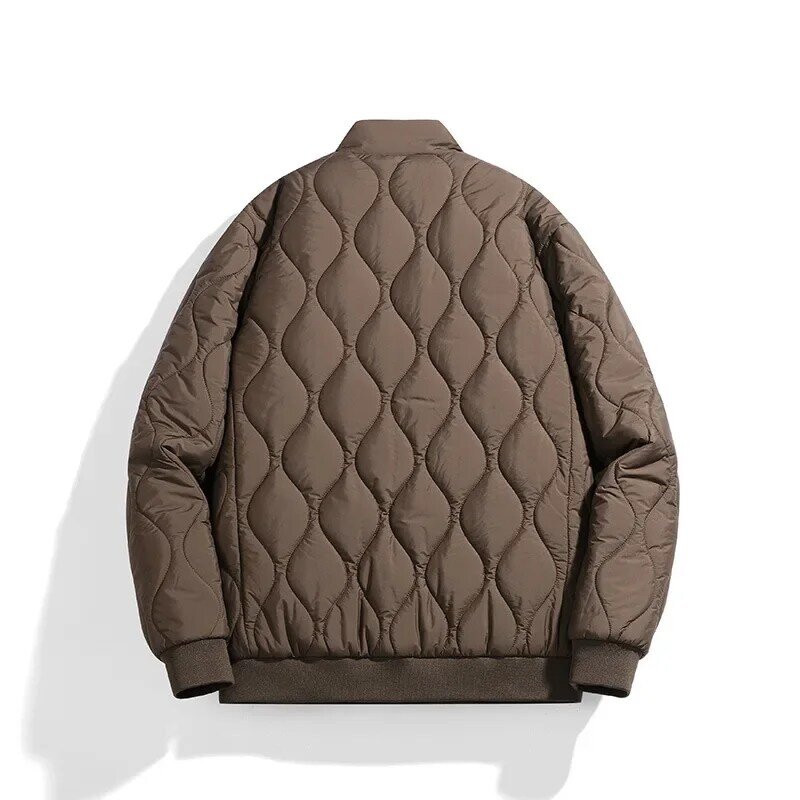 Jaqueta de algodão grosso acolchoada masculina, roupa quente casual, marca japonesa, solta, inverno