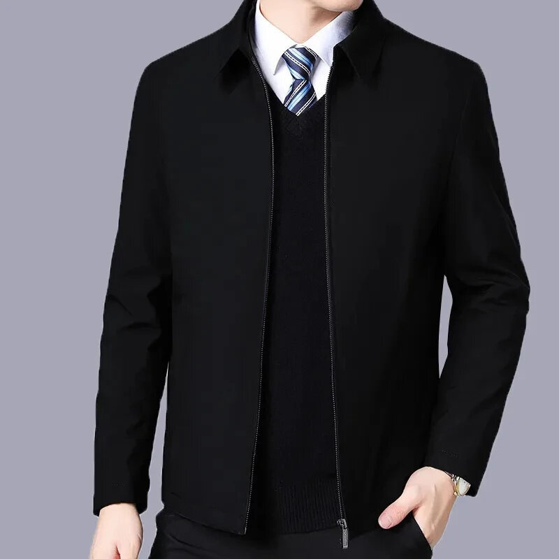LUKER CMSS мужская деловая повседневная куртка мужские пальто с отложным воротником новая весна осень мужские простые однотонные s