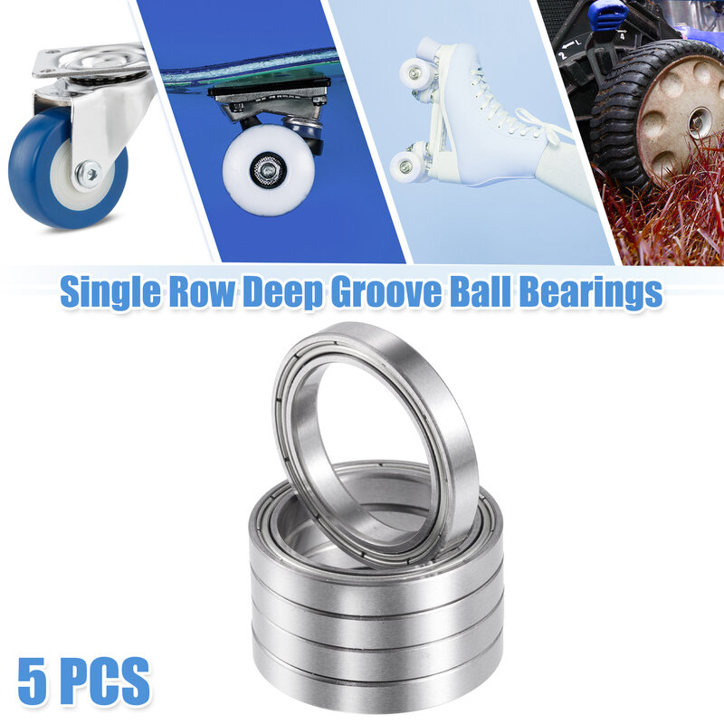 Motoforti 5Pcs 6704ZZ 6902ZZ 20x27x4mm 15x28x7mm Bearing Double Metal Shield Single Row Deep Groove Ball Bearings