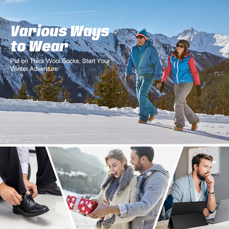 Kaus kaki Merino 5 pasang untuk pria, kaus kaki tebal termal hangat musim dingin, kaus kaki bot olahraga luar ruangan, kaus kaki Hiking bersirkulasi untuk pria isi 5 pasang
