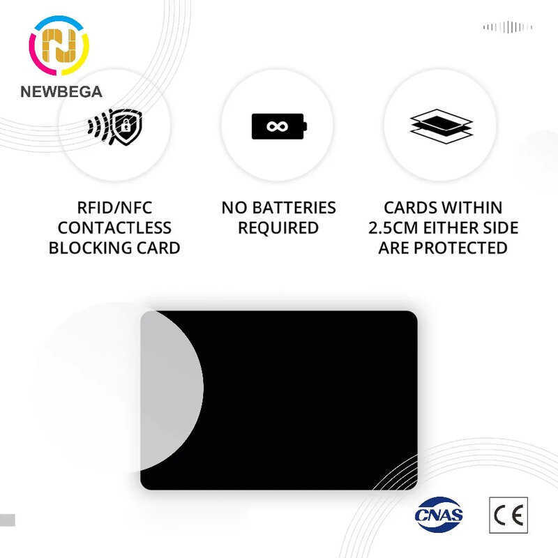 Cartes de blocage RFID NDavid pour passeport et sac à main, taille de carte de crédit, nouvelle technologie, qualité supérieure, livraison gratuite, 1 pièce