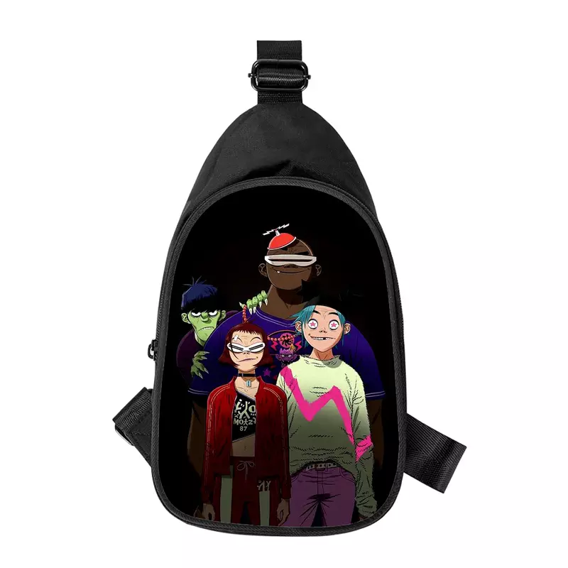 Gorillaz-Sac de poitrine imprimé en 3D pour hommes et femmes, sac à bandoulière alertes onale, sac de taille d'école pour mari, sac de poitrine masculin, nouveau