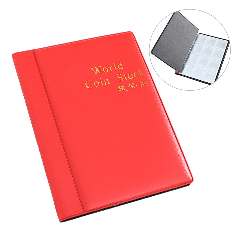 1pc Book 120-Album porta libri da collezione per collezionisti (rosso chiaro)