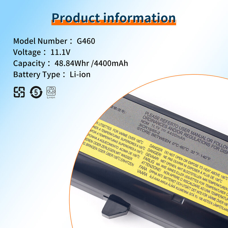 Аккумулятор BVBH L09S6Y02 для ноутбука Lenovo IdeaPad G460 G470 G570 G560 V360 V370 V470 Z460 Z465 B470 B570 L09L6Y02 4400 мАч
