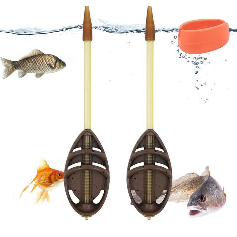 مغذي الصيد بطريقة معدنية مضمنة ، أصحاب الطعم القابل لإعادة الاستخدام ، معدات صيد سمك الشبوط ، الصيادين