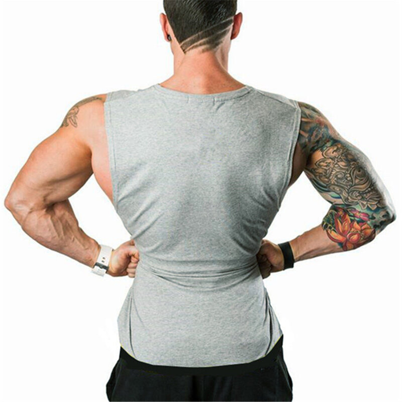 Fitness studio Bodybuilding Männer Baumwolle ärmellose Tanktops Sommer lässig Mode bequem atmungsaktiv cool Gefühl Muskel schlanke Kleidung