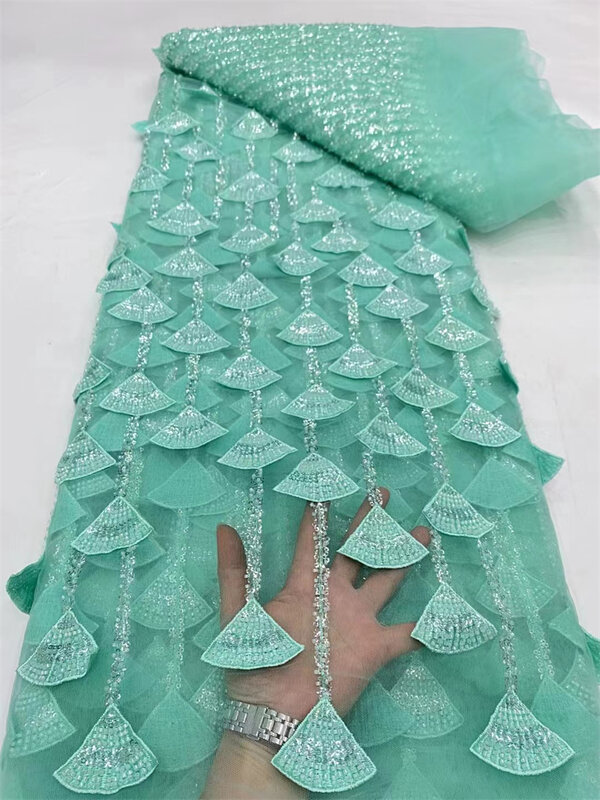 Tecido De Renda De Tule Pesado Artesanal, Tecido De Noivo De Luxo Francês, Vestido De Noiva Nupcial Africano, Alta Qualidade, 2022