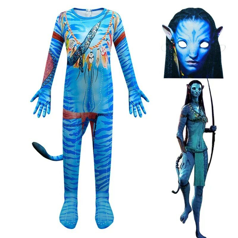 Avatar 2 The Way of Water Neytiri disfraz de Anime para niños, Disfraces de Halloween, monos Zentai Fantasia, disfraz de carnaval, ropa
