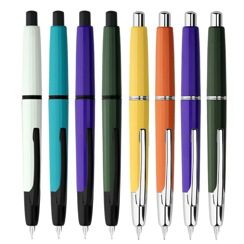 New MAJOHN A2 Press Fountain Pen Retractable EF Nib 0.4mm Resin Ink Pen Converter For Writing Christmas Gift Lighter Than A1