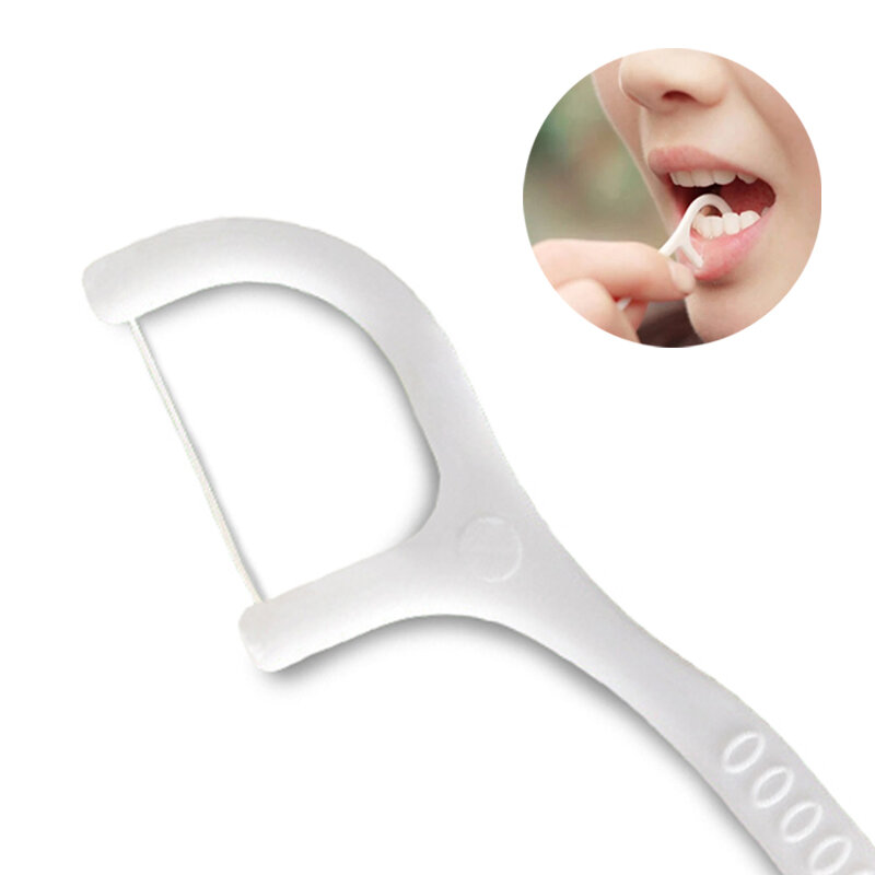 Hilo Dental desechable, palillo de hilo Dental de alto estiramiento, cepillo Interdental DE ALTO polímero, cuidado bucal, 50/100 piezas