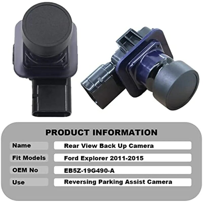 รถดูด้านหลังกล้องที่จอดรถสำรองสำหรับ2011-2015 Ford Explorer EB5Z-19G490-A DB5Z19G490A ด้วยแนวทาง