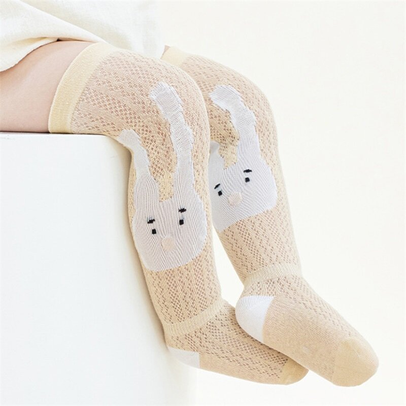 Calcetines elásticos por encima de la rodilla para niñas pequeñas, calcetines de vestir para recién nacidos, accesorios de ropa infantil, lindo conejito