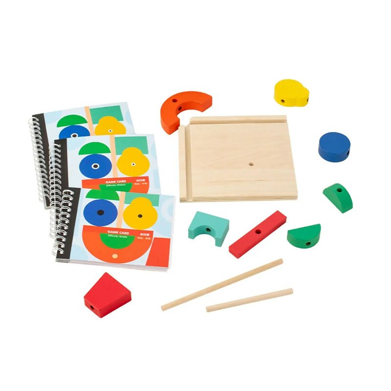 Bloques de construcción de madera con espacio de proyección estéreo 3D, juguetes de montaje de educación temprana para niños de 4-8 años, regalos para niños y niñas