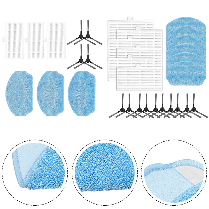 Brand New Mop Cloths Vacuum Cleaner Bathroom 3*Filters Dustor For Cecotec For Conga 4*Side Brushes 999 X-Treme