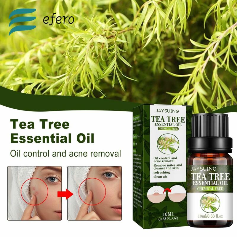10ML Tea Tree olio essenziale segni di Acne controllo dell'olio siero viso idratazione idratante rassodante riparazione olio essenziale cura della pelle
