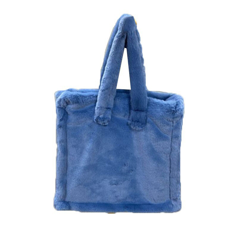 Модная большая роскошная дамская сумочка из искусственного меха, дизайнерская дамская сумочка, пушистая мягкая плюшевая сумка для покупок, сохраняющая тепло зимняя сумка, Sac2021