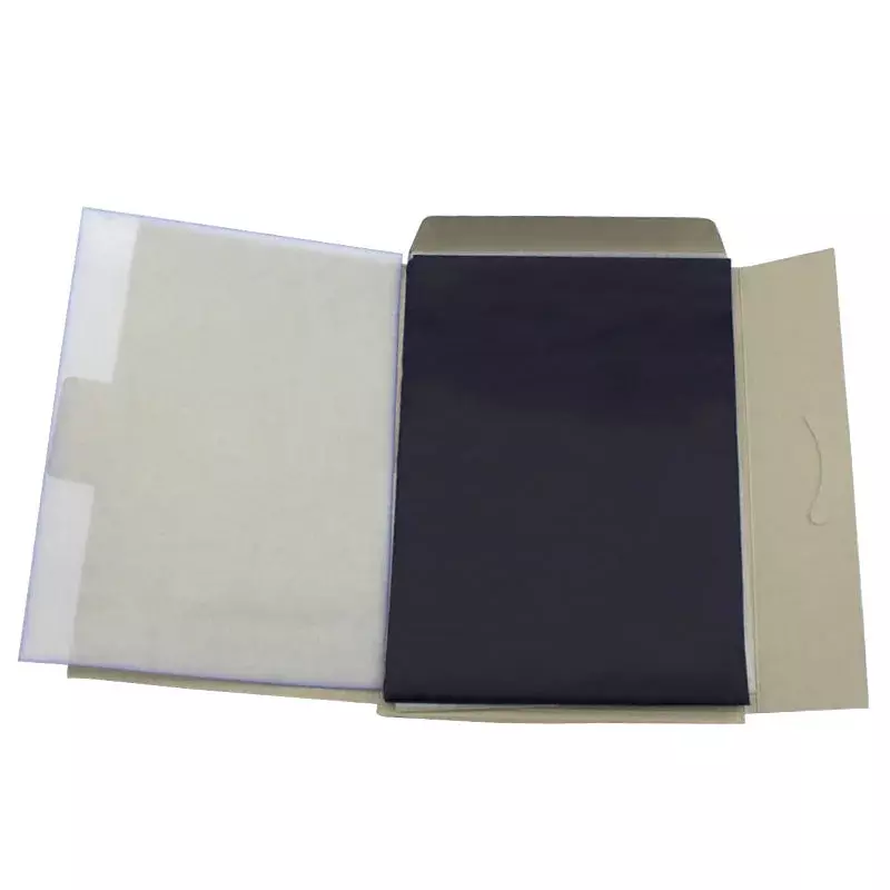 Papel de carbono fino azul de doble cara, papel de transferencia de Contabilidad y Finanzas, papelería de oficina, 48K, 50 piezas