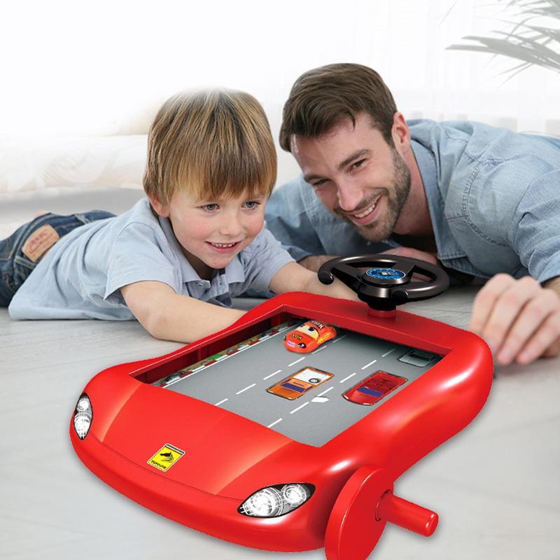 Juguete de simulación de volante para niños, actividad de conducción de automóviles, juego de rol con sonidos de automóviles, juguete educativo de conducción temprana