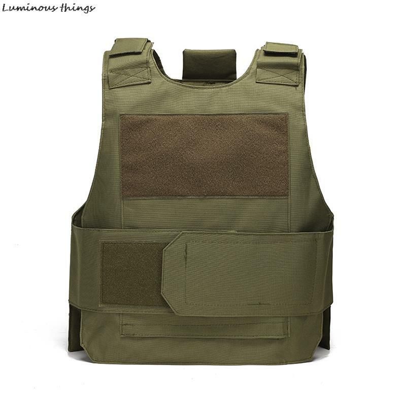 Tactical Men Vest Down Body Armor Plate Tactical Airsoft Carrier Vest CP Camo