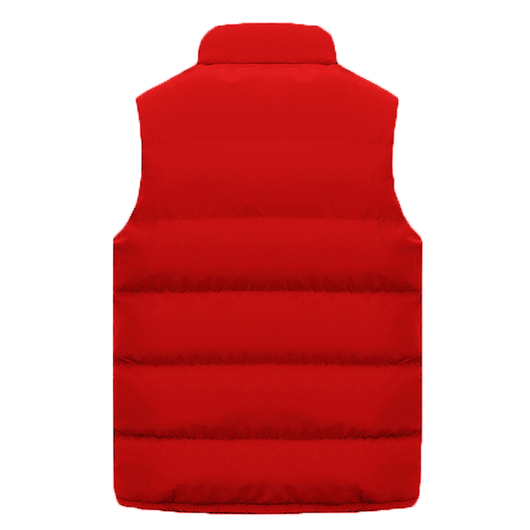 남성용 빨간 조끼 재킷, 한국 스타일 후드 퀼팅 조끼 코트, 여성 민소매 재킷, 가을 겨울 패션 의류, 2023 신상