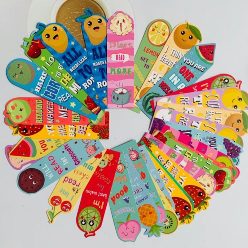 30/36PCS Bookmarks For Kids Fragrant Scented Bookmarks Assorted Fruit Food Theme Encourage Reading With Scents Bookmarks