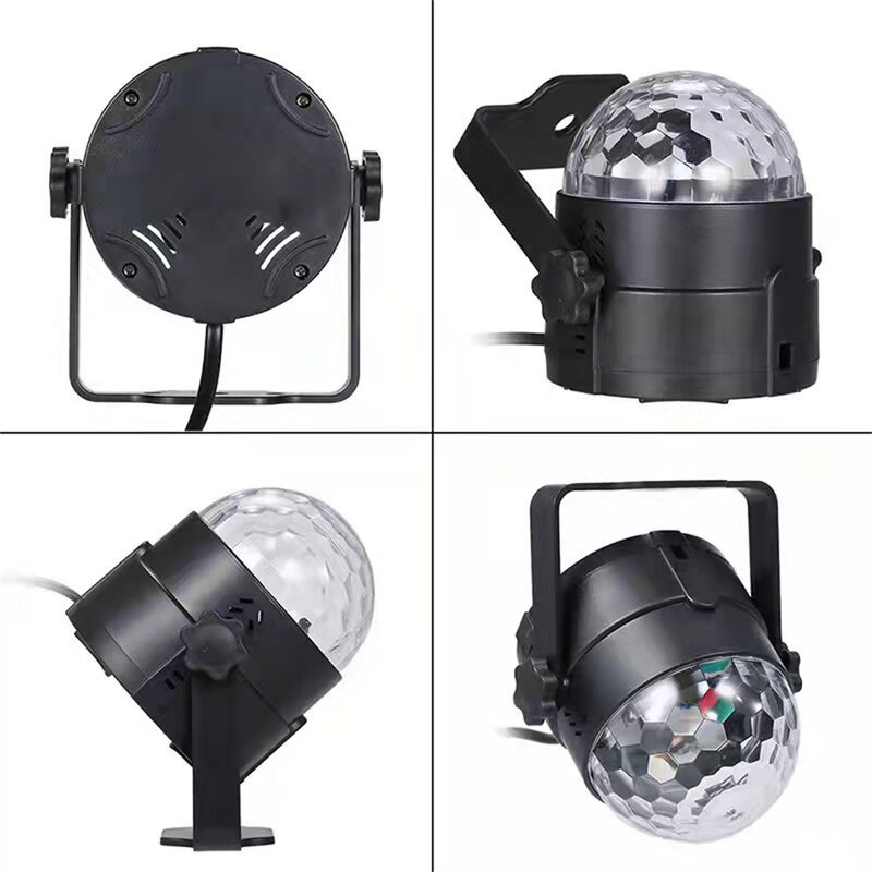 1/2PCS Colors Strobe Light Sound Activated Stage with Remote Control Disco Ball Lamps for Home Room Parties Kids Birthday