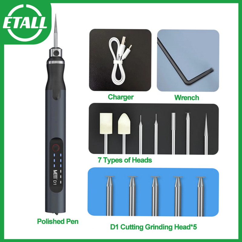 MaAnt D1 D2 Electric Grinding Pen Intelligent Charging Engraving Pen Phone CPU IC Polishing Lattice Cutting Tool  OCA  Remover