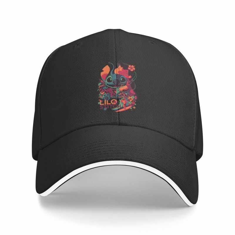 قبعة بيسبول أنيمي ليلو غرزة مخصصة للرجال والنساء ، حماية من الشمس ، قبعة أبي قابلة للتعديل ، الخريف