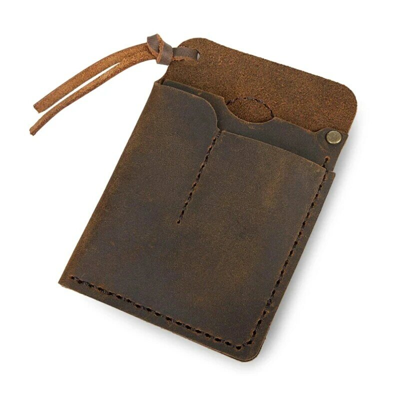 Organizador de bolsillo de cuero para hombre, funda hecha a mano, funda para cuchillo, billetera