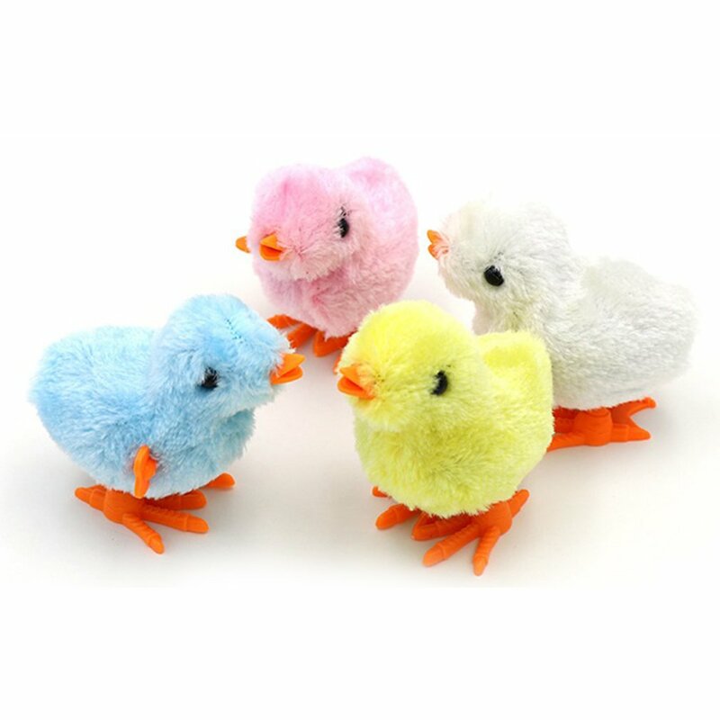1 Pcs Baby Funny Kids Toys Spring Clockwork Toy Random Mini Pull Back Jumping Bunny/Chick Wind Up Toys for Children