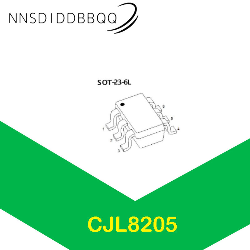 Transistor MOSFET, 20 unids/lote, CJL8205, SOT-23-6L