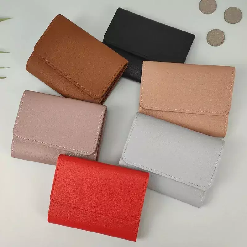 Neue süße Brieftaschen für Frauen kleine Hasp Mädchen Kreditkarten halter für Pu Leder Geldbörse weibliche Brieftasche kurze Geldbörsen für Frauen