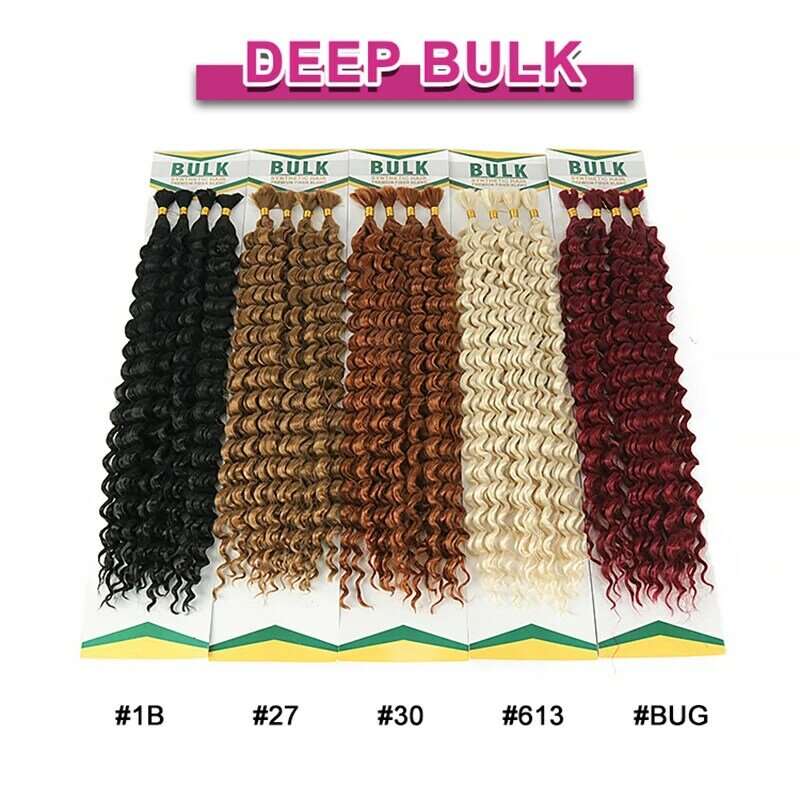 Julianna Bulk Synthetic Hair For Braiding Color 30 Blonde Deep Wave bundles Boho Braids Synthetic Hair Extensions